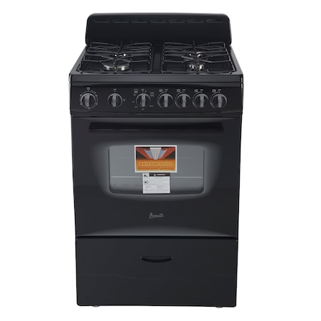 Avanti Avanti 24" Gas Range, Black GR2415CB